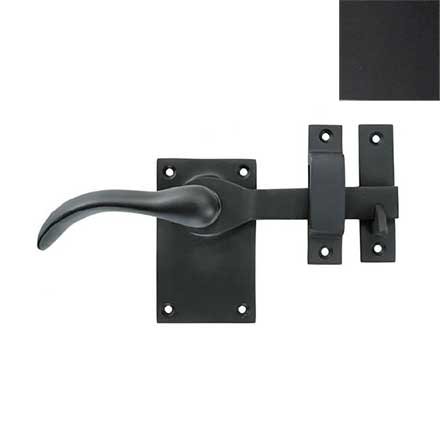 Forever Hardware [F1-101-00-RH] Solid Bronze Passage Gate Drop Bar Latch - Square Plate - Right Handed - 5&quot; L