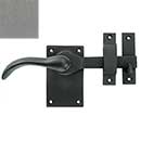 Forever Hardware [F1-101-00-RH-P] Solid Bronze Passage Gate Drop Bar Latch - Square Plate - Right Handed - Platinum Finish - 5" L
