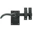 Forever Hardware [F1-101-00-RH-P] Solid Bronze Passage Gate Drop Bar Latch - Square Plate - Right Handed - Platinum Finish - 5&quot; L