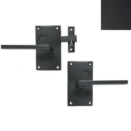 Forever Hardware [F1-400-00-SET-RH] Solid Bronze Gate Case Latch Set - Square Plate - Right Hand - 5&quot; H x 2 3/4&quot; W