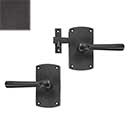Forever Hardware [F1-401-00-SET-LH-E] Solid Bronze Gate Case Latch Set - Arch Plate - Left Hand - Espresso Finish - 5" H x 2 3/4" W