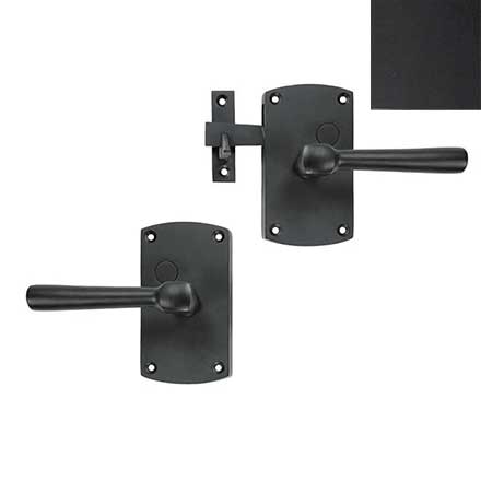 Forever Hardware [F1-401-00-SET-LH] Solid Bronze Gate Case Latch Set - Arch Plate - Left Hand - 5&quot; H x 2 3/4&quot; W