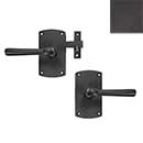 Forever Hardware [F1-401-00-SET-RH-E] Solid Bronze Gate Case Latch Set - Arch Plate - Right Hand - Espresso Finish - 5" H x 2 3/4" W