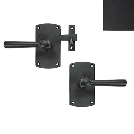 Forever Hardware [F1-401-00-SET-RH] Solid Bronze Gate Case Latch Set - Arch Plate - Right Hand - 5&quot; H x 2 3/4&quot; W
