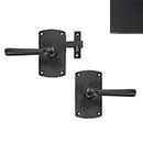 Forever Hardware [F1-401-00-SET-RH-M] Solid Bronze Gate Case Latch Set - Arch Plate - Right Hand - Midnight Finish - 5" H x 2 3/4" W
