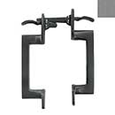 Forever Hardware [F2-335-P] Solid Bronze Gate Double Thumb Latch - Oval End - Platinum Finish - 8" L - 2" to 2 3/8" Thick Gate