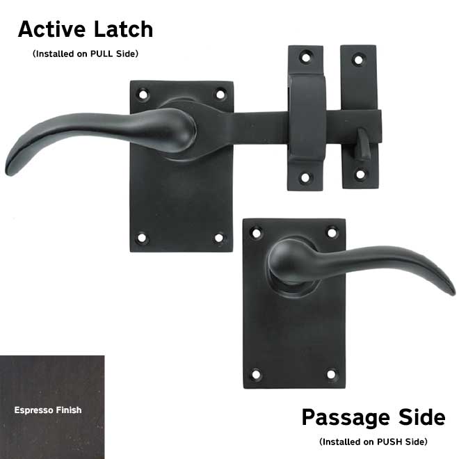 Forever Hardware F1-101-00-RH-E] Gate Drop Bar Latch