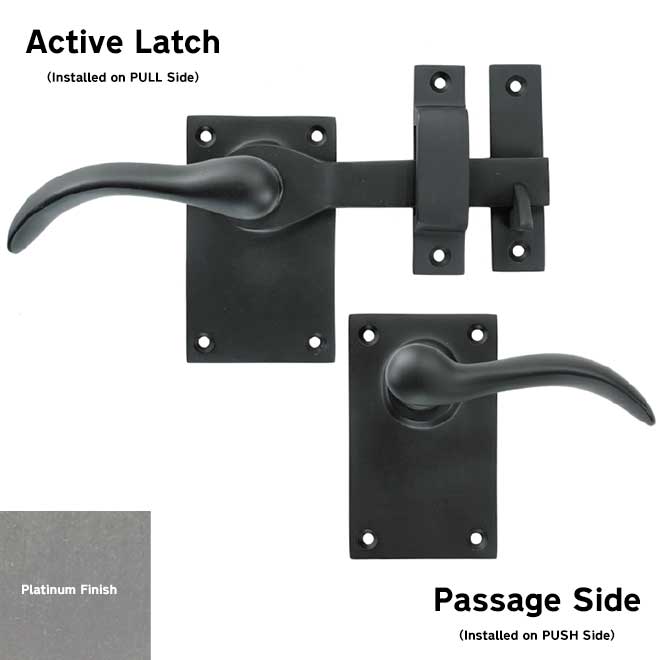 Forever Hardware F1-101-00-RH-P] Gate Drop Bar Latch