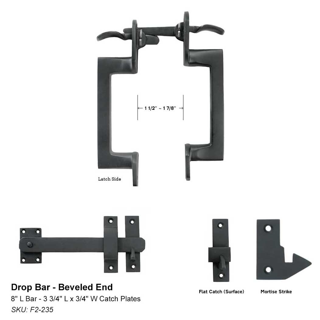 Forever Hardware [F2-330-A] Solid Bronze Gate Double Thumb Latch