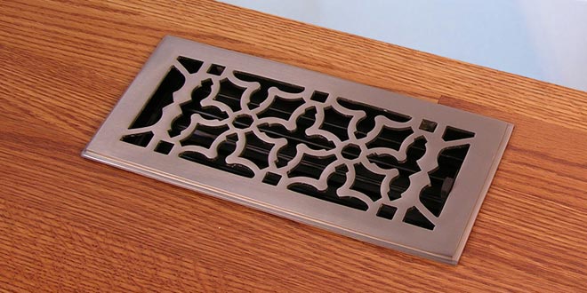 Brushed Nickel Finish Oriental Floor Registers Heat Vent Covers Brushed Nickel
