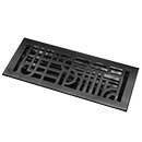 HRV Industries [08-212-A-19] Cast Iron Decorative Floor Register Vent Cover - Art Deco - Black Finish - 2" x 12"