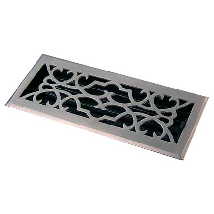 HRV Industries [03-414-C] Brass Decorative Floor Register Vent Cover - Victorian - 4&quot; x 14&quot;