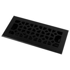HRV Industries [01-210-A-19] Cast Iron Decorative Floor Register Vent Cover - Legacy Classic - Black Finish - 2&quot; x 10&quot;