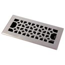 HRV Industries [01-412-C-15] Brass Decorative Floor Register Vent Cover - Legacy Classic - Brushed Nickel Finish - 4" x 12"