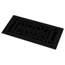 HRV Industries [02-210-A-19] Cast Iron Decorative Floor Register Vent Cover - Oriental - Black Finish - 2" x 10"
