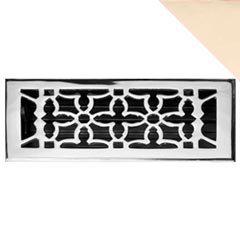 HRV Industries [02-214-C-03] Brass Decorative Floor Register Vent Cover - Oriental - Polished Brass Finish - 2&quot; x 14&quot;