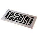 HRV Industries [02-614-C-15] Brass Decorative Floor Register Vent Cover - Oriental - Brushed Nickel Finish - 6" x 14"
