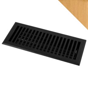 HRV Industries [04-212-C-05] Brass Decorative Floor Register Vent Cover - Contemporary - Antique Brass Finish - 2" x 12"