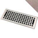 HRV Industries [05-210-C-15] Brass Decorative Floor Register Vent Cover - Mission - Brushed Nickel Finish - 2" x 10"
