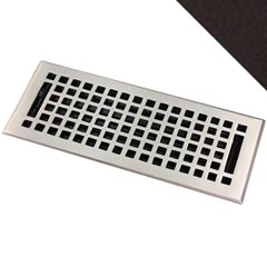 HRV Industries [05-212-A-19] Cast Iron Decorative Floor Register Vent Cover - Mission - Black Finish - 2&quot; x 12&quot;