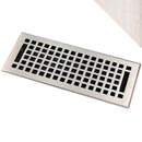 HRV Industries [05-410-C-26] Brass Decorative Floor Register Vent Cover - Mission - Polished Chrome Finish - 4&quot; x 10&quot;