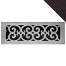 HRV Industries [06-210-A-19] Cast Iron Decorative Floor Register Vent Cover - Scroll - Black Finish - 2" x 10"
