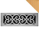 HRV Industries [06-210-C-05] Brass Decorative Floor Register Vent Cover - Scroll - Antique Brass Finish - 2" x 10"