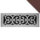 HRV Industries [06-210-C-10] Brass Decorative Floor Register Vent Cover - Scroll - Oil Rubbed Bronze Finish - 2" x 10"