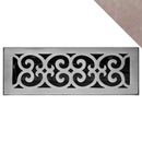 HRV Industries [06-210-C-15] Brass Decorative Floor Register Vent Cover - Scroll - Brushed Nickel Finish - 2" x 10"