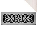 HRV Industries [06-210-C-26] Brass Decorative Floor Register Vent Cover - Scroll - Polished Chrome Finish - 2" x 10"