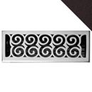 HRV Industries [07-410-A-19] Cast Iron Decorative Floor Register Vent Cover - Legacy Scroll - Black Finish - 4" x 10"