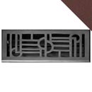 HRV Industries [08-210-C-10] Brass Decorative Floor Register Vent Cover - Art Deco - Oil Rubbed Bronze Finish - 2" x 10"