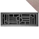 HRV Industries [08-210-C-15] Brass Decorative Floor Register Vent Cover - Art Deco - Brushed Nickel Finish - 2&quot; x 10&quot;