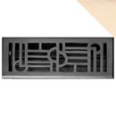 HRV Industries [08-212-C-03] Brass Decorative Floor Register Vent Cover - Art Deco - Polished Brass Finish - 2" x 12"