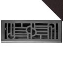 HRV Industries [08-412-A-19] Cast Iron Decorative Floor Register Vent Cover - Art Deco - Black Finish - 4" x 12"