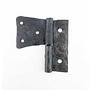 Hammered Hinges [102.05R-GF] Forged Iron Cabinet Hinge - Original Flag - Right Mount w/ Flush Mount Post - 1 3/4&quot; Flag