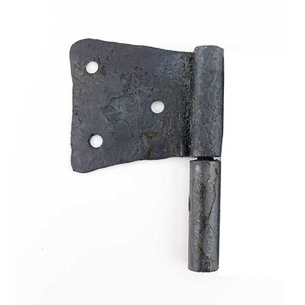 Hammered Hinges [102.05R-GM] Forged Iron Cabinet Hinge - Original Flag - Right Mount w/ 1/2 Mortise Post - 1 3/4&quot; Flag