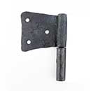 Hammered Hinges [102.05R-GM] Forged Iron Cabinet Hinge - Original Flag - Right Mount w/ 1/2 Mortise Post - 1 3/4" Flag