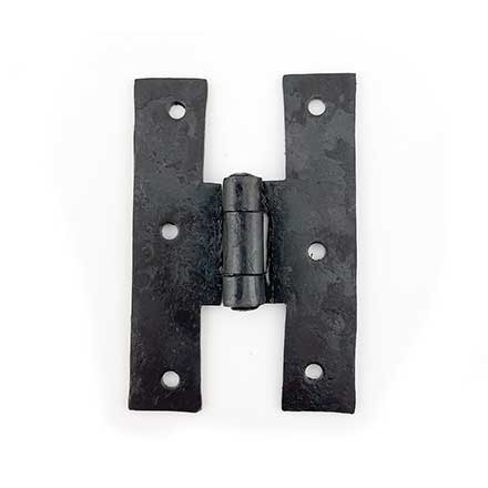 Hammered Hinges [103.03] Handmade Wrought Iron Cabinet H Hinge - Flush - 3&quot; H x 2&quot; W