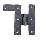 Hammered Hinges [104.03.R] Handmade Wrought Iron Cabinet H-L Hinge - Flush - Right - 3&quot; H x 3&quot; W