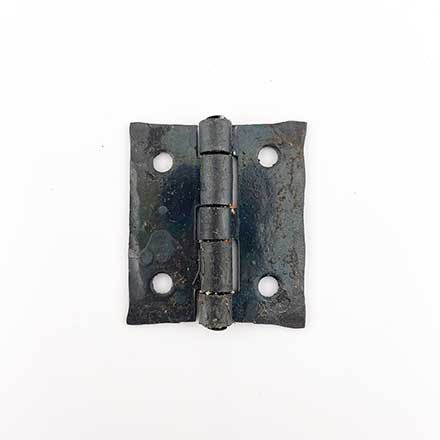 Hammered Hinges [107G.15] Forged Iron Cabinet Butt Hinge - 1 1/2&quot; H x 1 3/8&quot; W