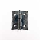 Hammered Hinges [107G.15] Forged Iron Cabinet Butt Hinge - 1 1/2&quot; H x 1 3/8&quot; W