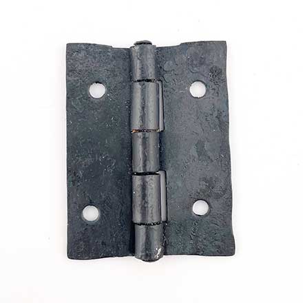 Hammered Hinges [107G.20] Forged Iron Cabinet Butt Hinge - 2&quot; H x 1 1/2&quot; W