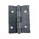 Hammered Hinges [107G.20] Forged Iron Cabinet Butt Hinge - 2&quot; H x 1 1/2&quot; W