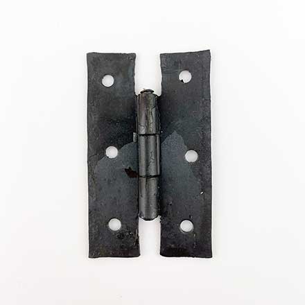 Hammered Hinges [109G.35] Wrought Iron Cabinet H Hinge - 2 1/2&quot; H x 1 1/2&quot; W