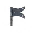 Hammered Hinges [113.25L-GM] Forged Iron Cabinet Hinge - Split Tail Flag - Left Mount w/ 1/2 Mortise Post - 1 5/8&quot; Flag