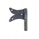 Hammered Hinges [113.25R-GM] Forged Iron Cabinet Hinge - Split Tail Flag - Right Mount w/ 1/2 Mortise Post - 1 5/8&quot; Flag