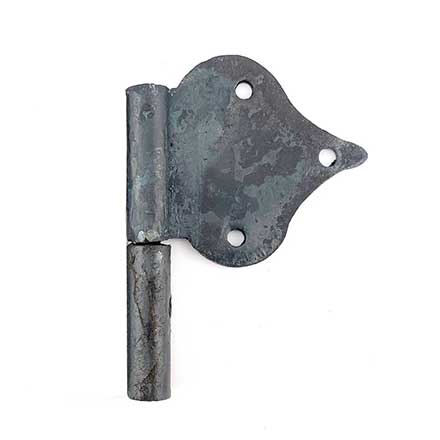 Hammered Hinges [114.20L-GM] Forged Iron Cabinet Hinge - Spear Flag - Left Mount w/ 1/2 Mortise Post - 1 7/8&quot; Flag