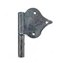 Hammered Hinges [114.20L-GM] Forged Iron Cabinet Hinge - Spear Flag - Left Mount w/ 1/2 Mortise Post - 1 7/8&quot; Flag