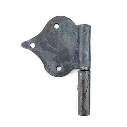 Hammered Hinges [114.20R-GM] Forged Iron Cabinet Hinge - Spear Flag - Right Mount w/ 1/2 Mortise Post - 1 7/8&quot; Flag